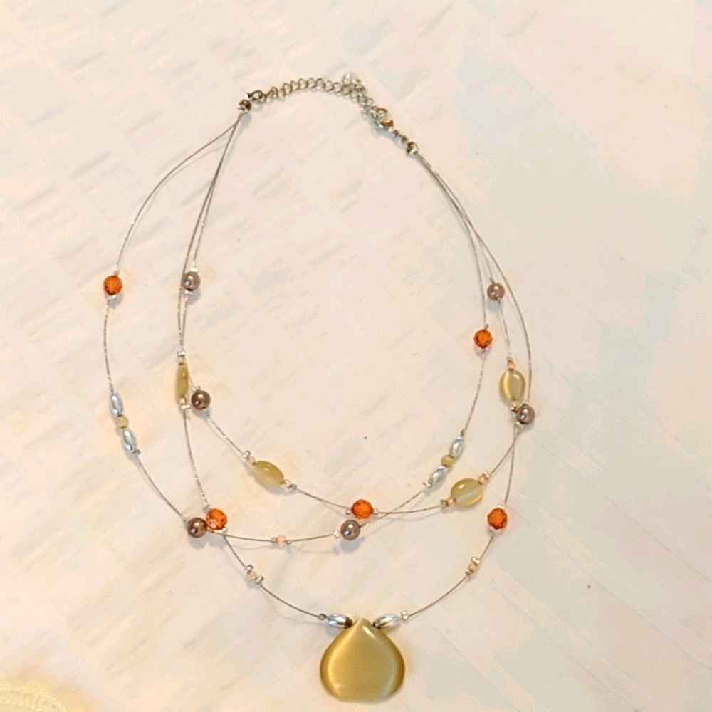 Multi colored stone necklace